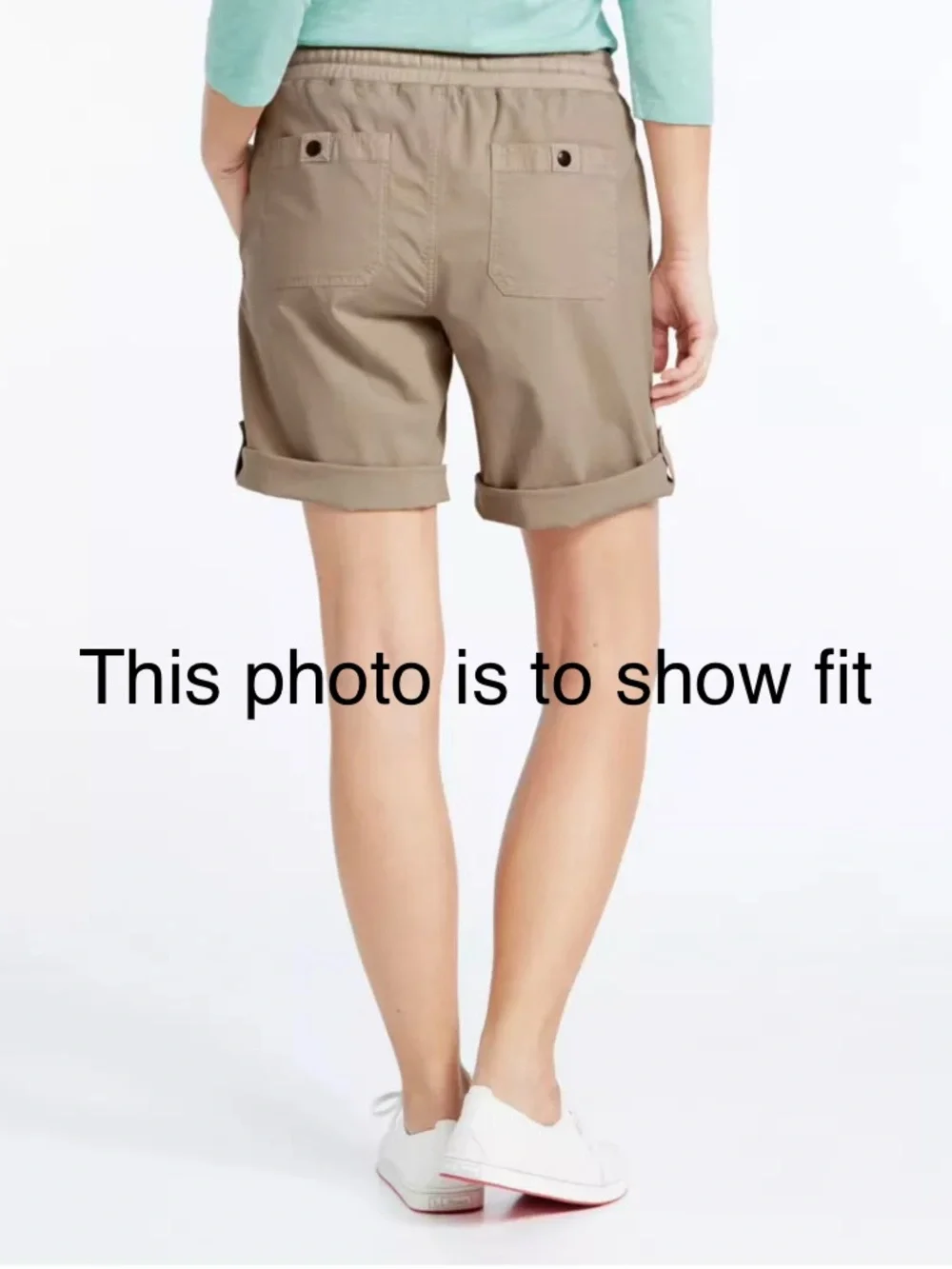 L.L.Bean Women’s Stretch Ripstop Pull-On Shorts Blue Size Large Outdoor 506768